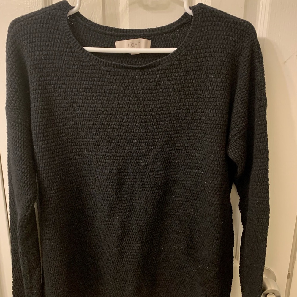 Loft black shimmer sweater